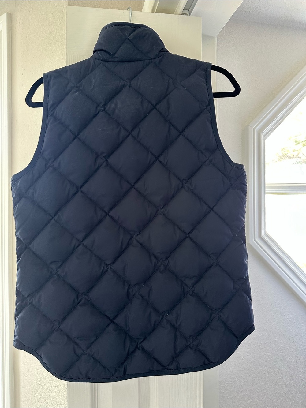 Jcrew Quilted Navy Vest XS - Picture 2 of 2